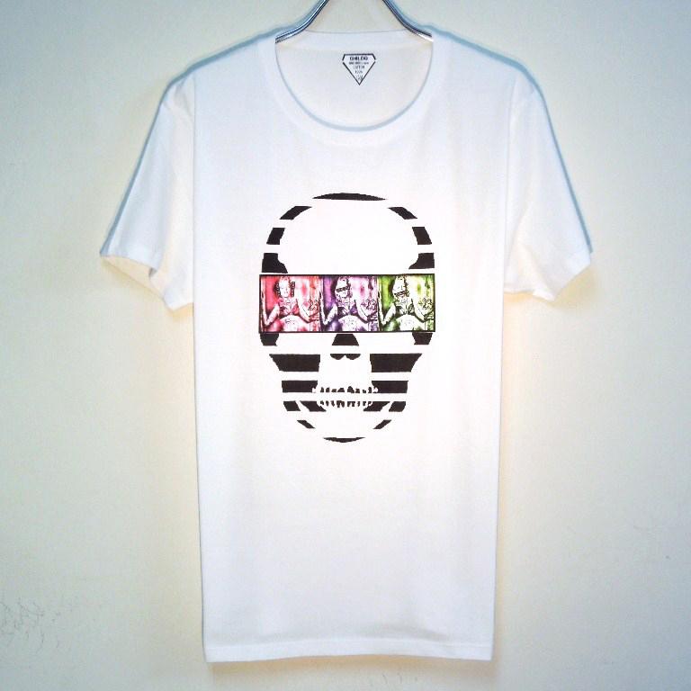 Skull Tattoo Girl NO.23 T-shirt White
