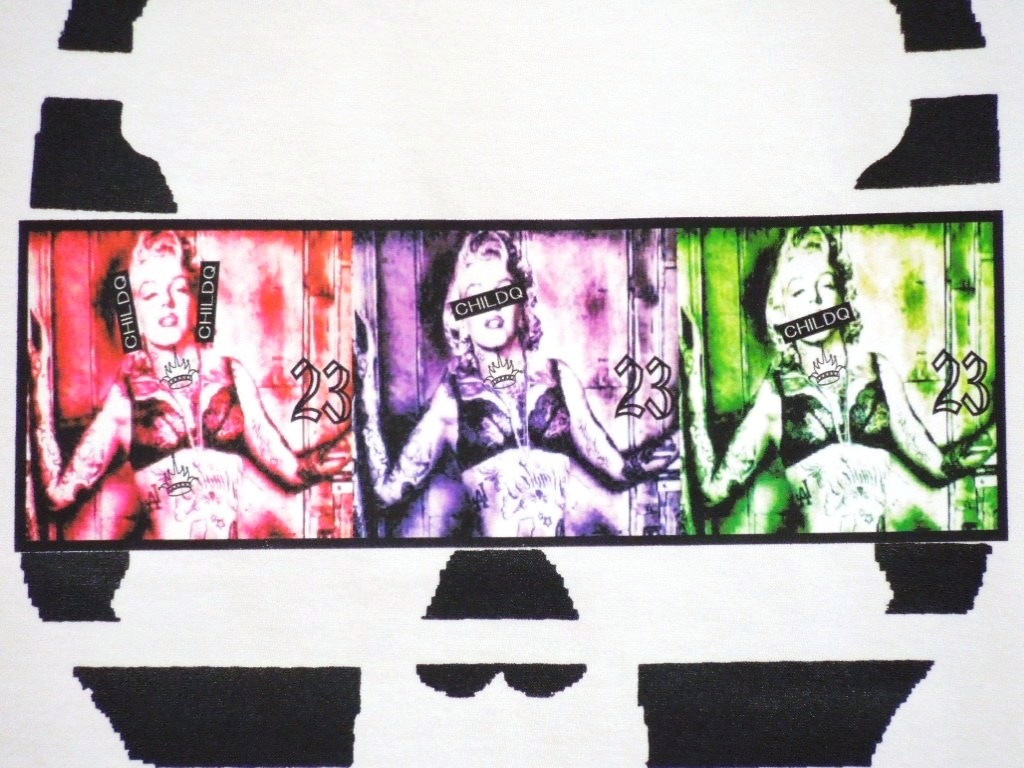 Skull Tattoo Girl NO.23 T-shirt White