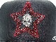 Stars Skull Swarovski Cap BlackRed