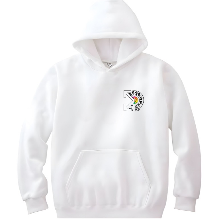 Flower style Hoodie White