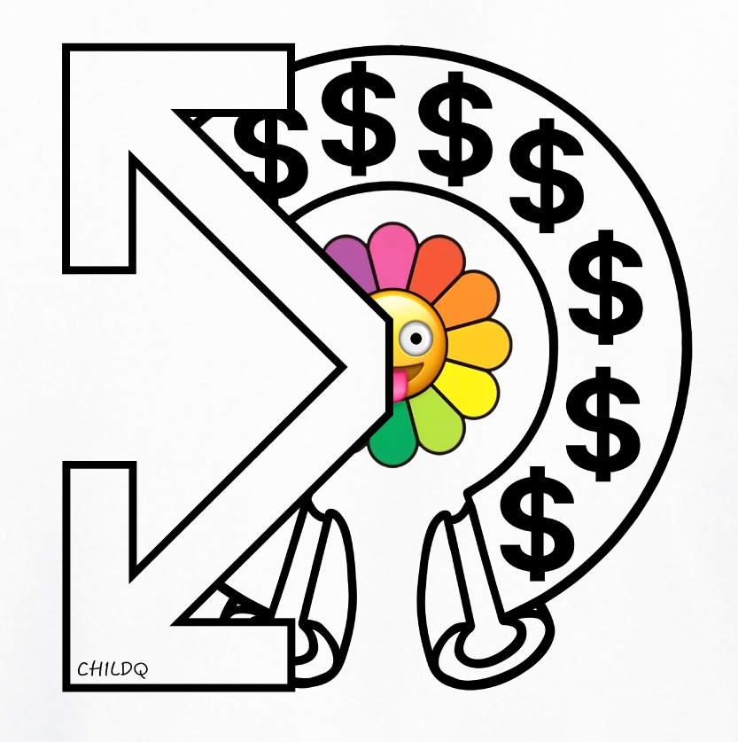 Flower style Hoodie White