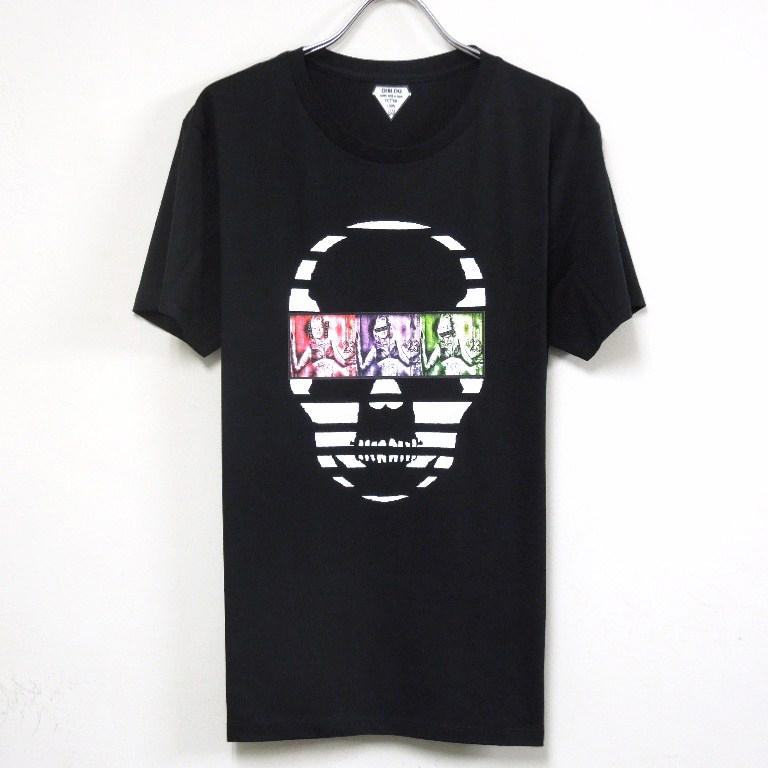 Skull Tattoo Girl NO.23 T-shirt Black