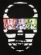 Skull Tattoo Girl NO.23 T-shirt Black