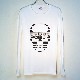 Skull Secret animalLong T-shirt White