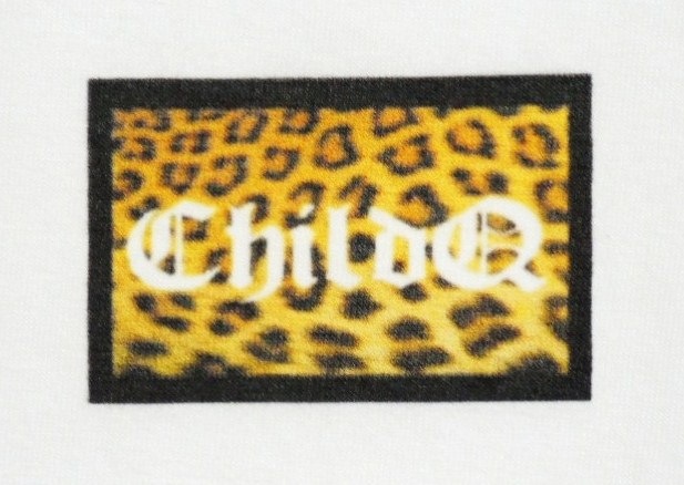 Leopard print long T-shirt white