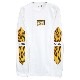 Leopard print long T-shirt white