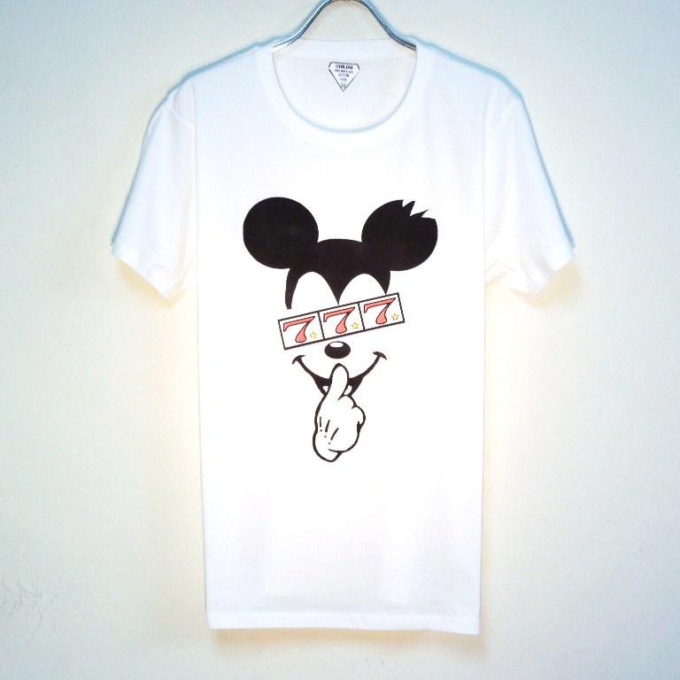 Secret Mouse Three 7 T-shirt White