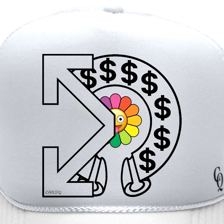 Flower style  Cap White