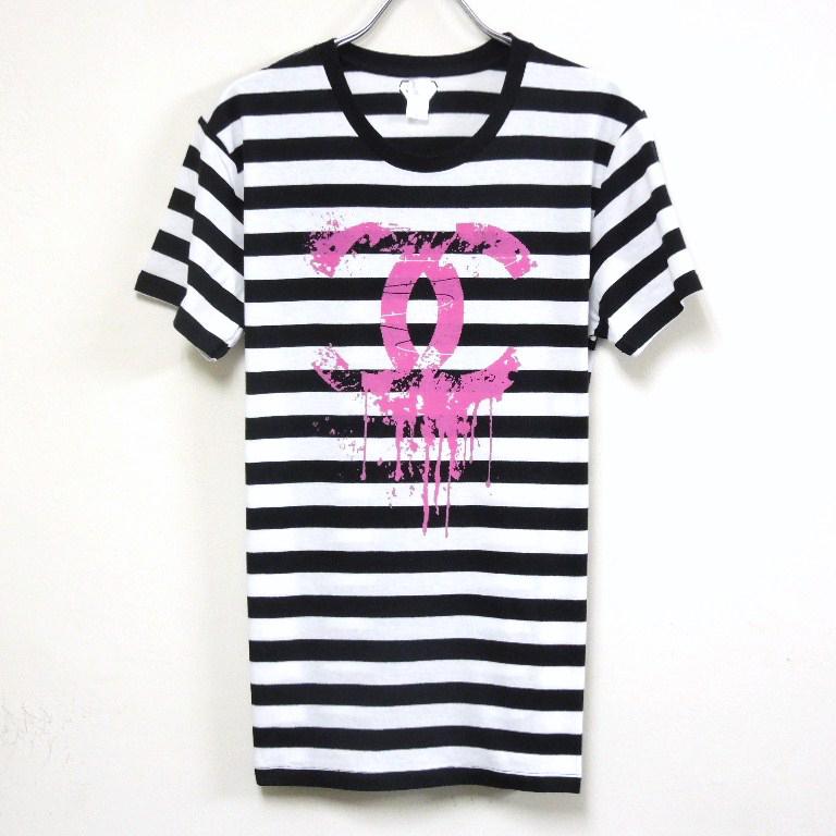 Parody Melting T-shirt border��Pink
