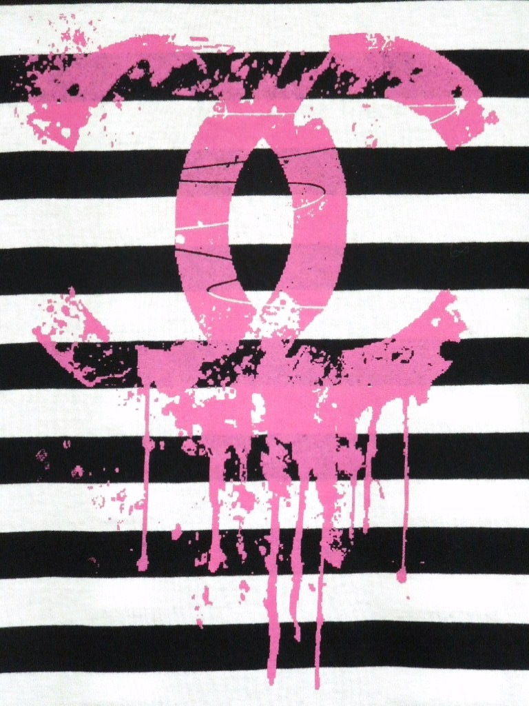 Parody Melting T-shirt border��Pink