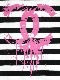 Parody Melting T-shirt border��Pink