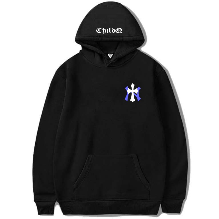 NY cross hoodie Black