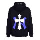 NY cross hoodie Black