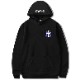 NY cross hoodie Black