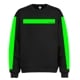 Vivid Green Line Sweat Black