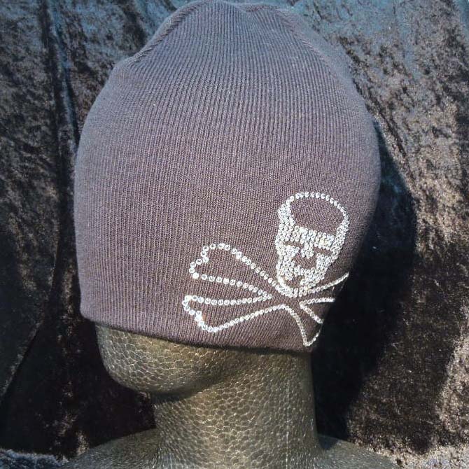 スカルボーン スワロフスキー ニット キャップ / Black | Caps
