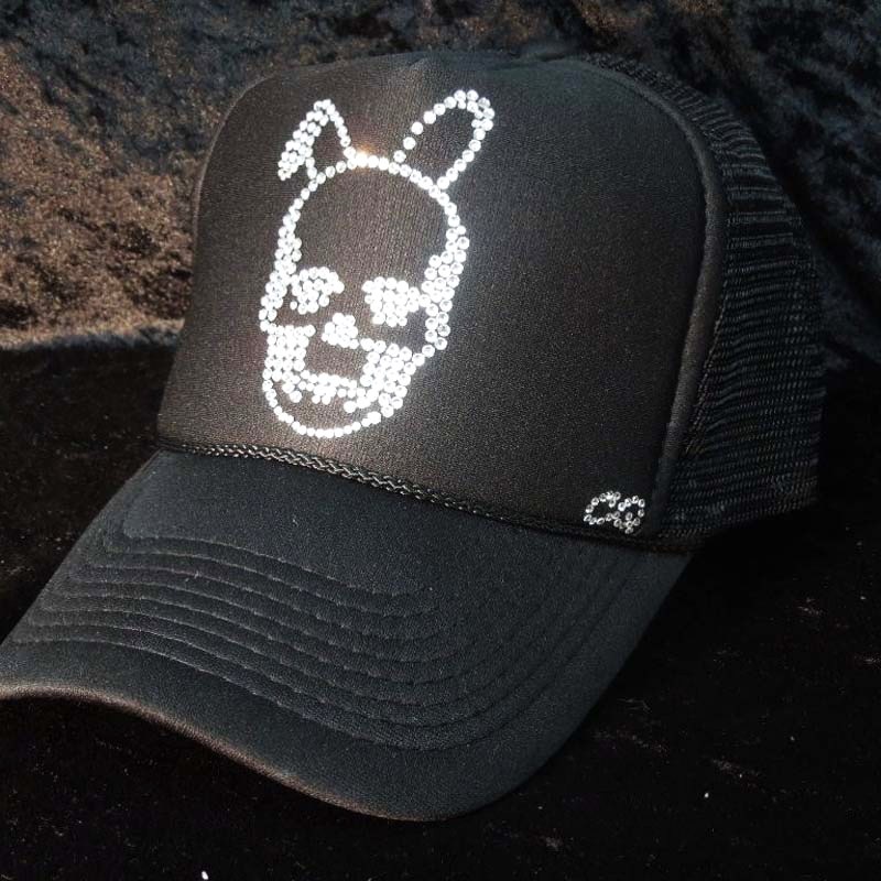 Skull Bunny Swarovski cap��Black��