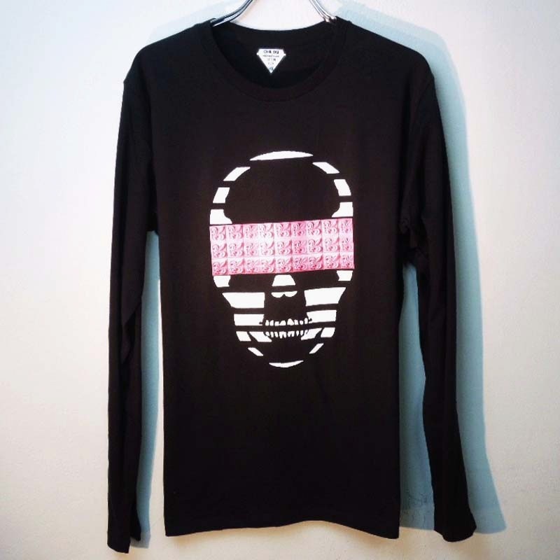 Skull crest monogram Black��Pink