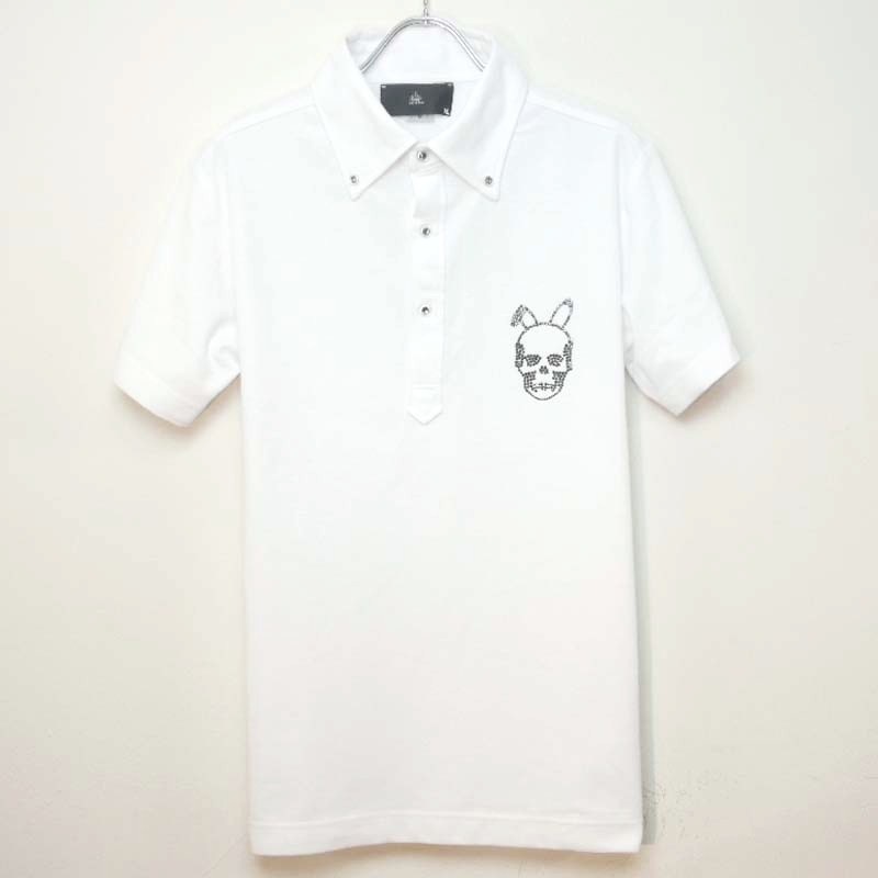 Skull Bunny Swarovski Polo shirt��white