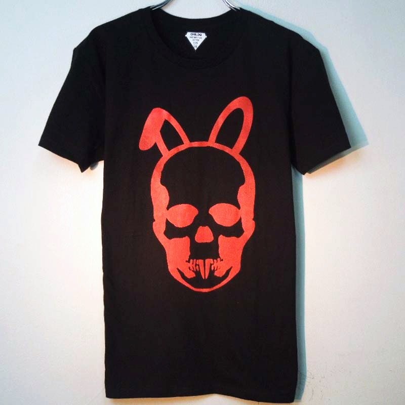 Skull Bunny T-shirt Black��Red