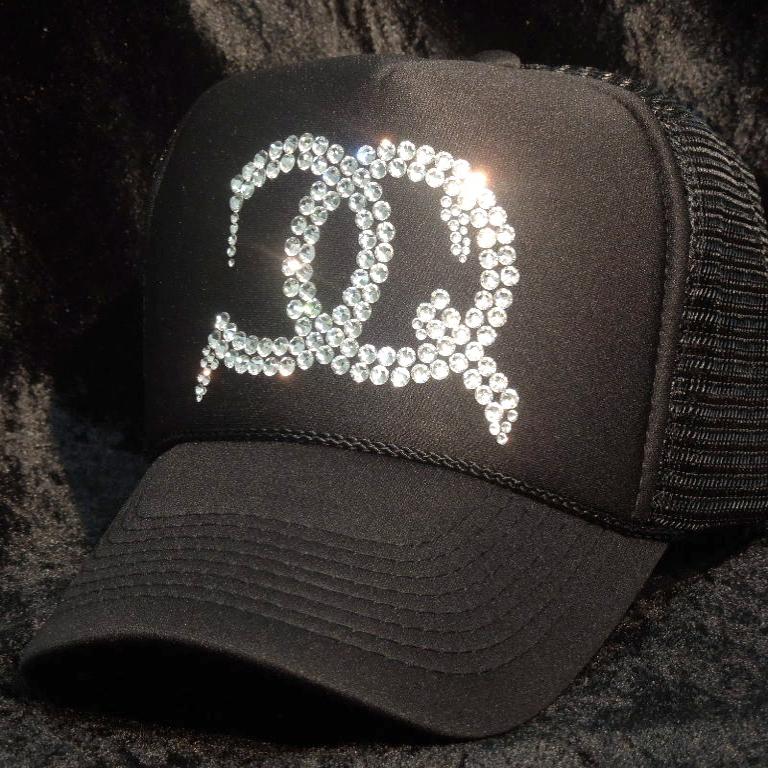 CQ cross Swarovski cap black