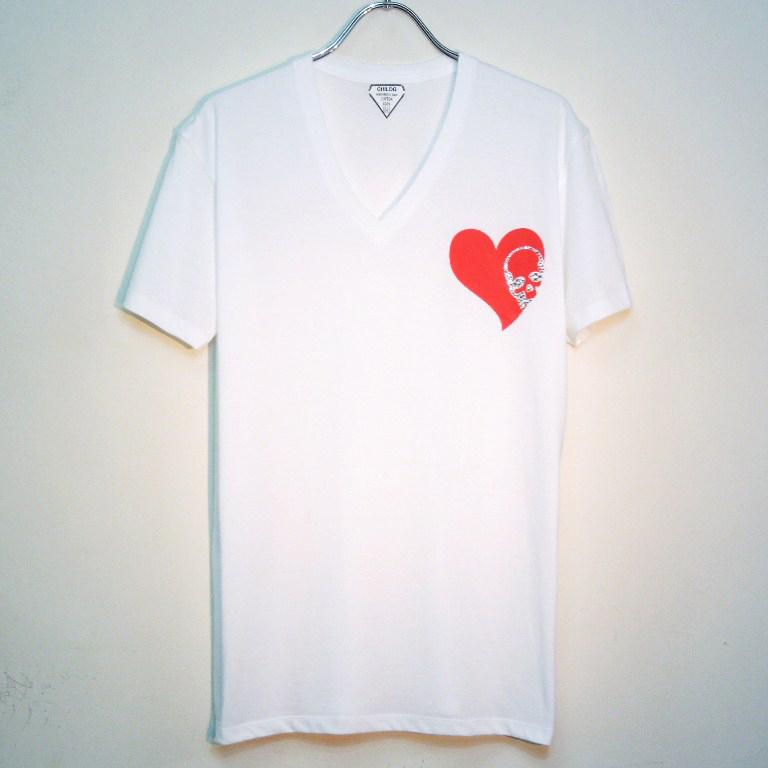 Swarovski Skull Heart T-shirt��White�ߣң��