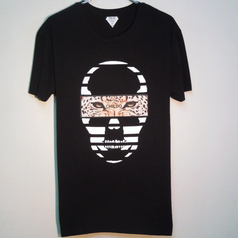 Skull��Panther��T-shirt  Black