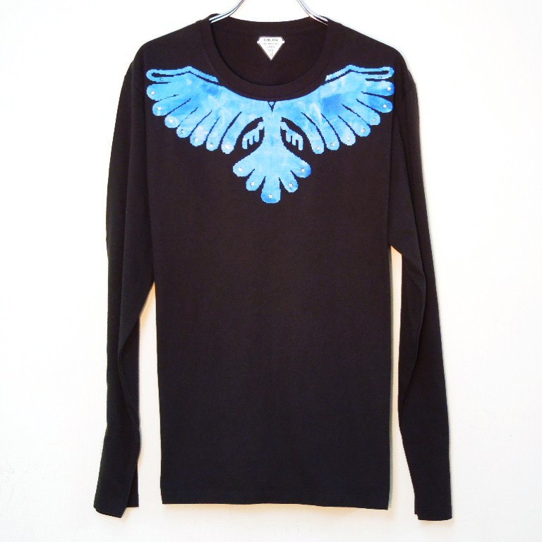 Phoenix Swarovski Long T-shirt Black / blue
