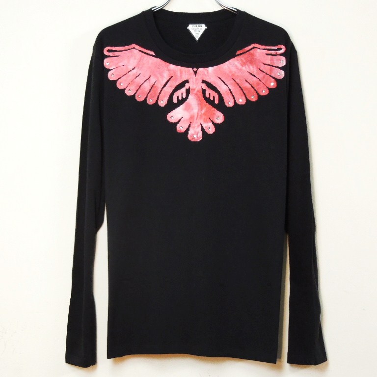 Phoenix Swarovski Long T-shirt Black / Red