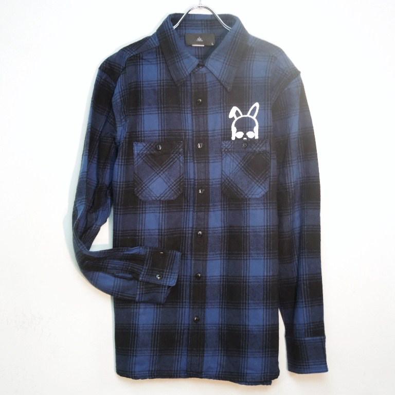 Skull Bunny flannel shirt Blue