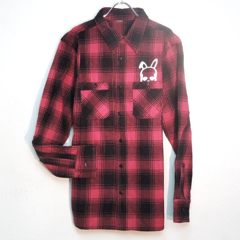 Skull Bunny flannel shirt Red