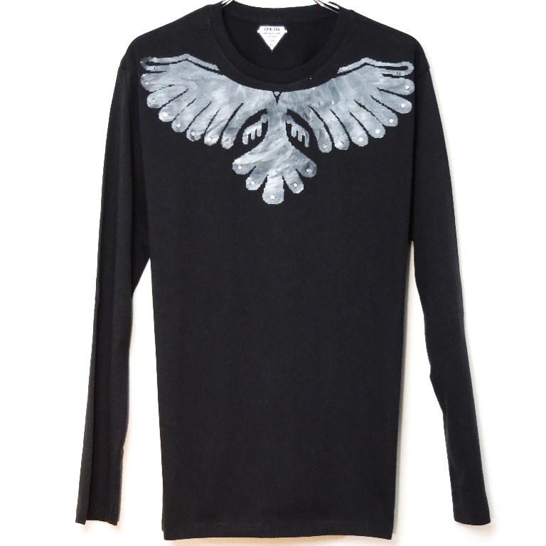 Phoenix Swarovski Long T-shirt Black / Gray