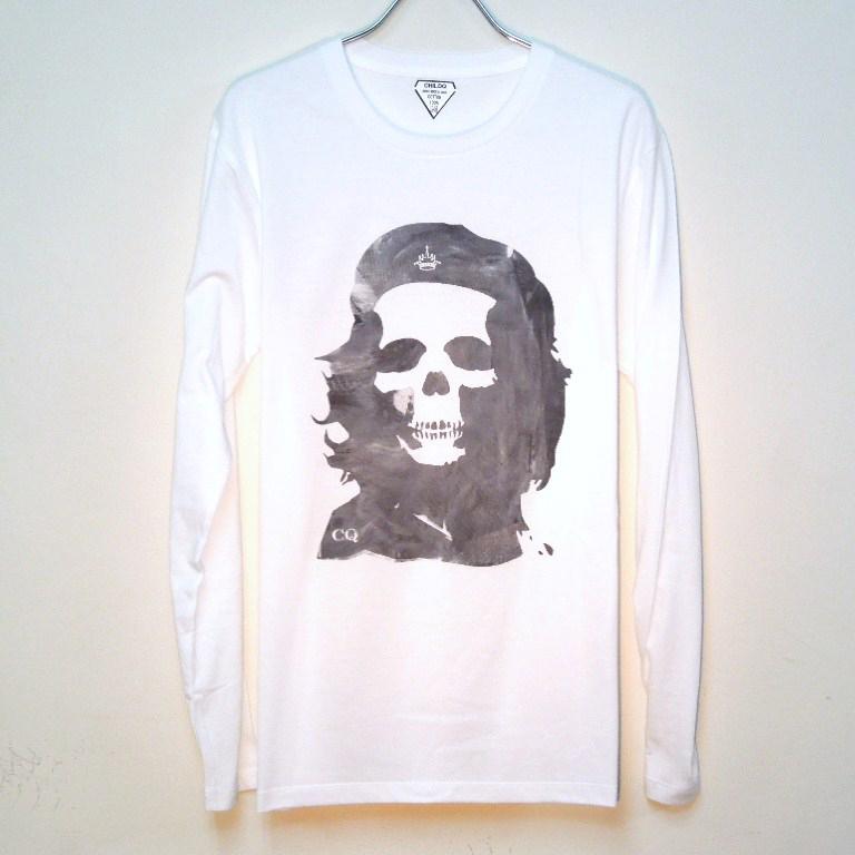 Skull Guevara Long T-shirt white