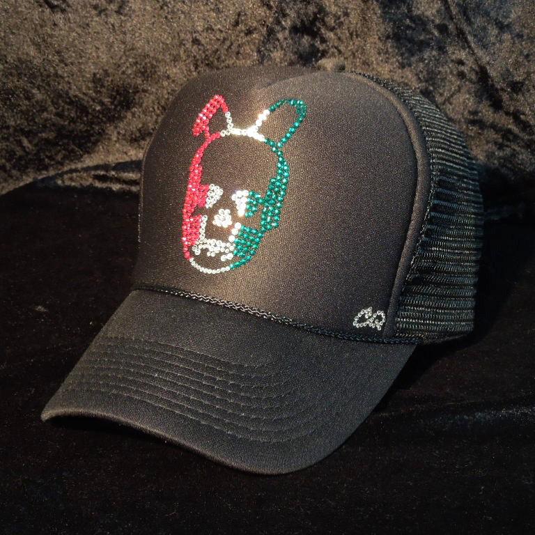 Skull Bunny Swarovski cap��Black��Italy color