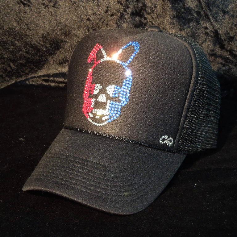 Skull Bunny Swarovski cap��Black��France color