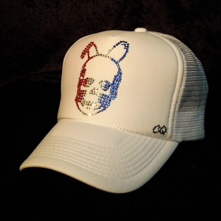 Skull Bunny Swarovski cap��white��France color