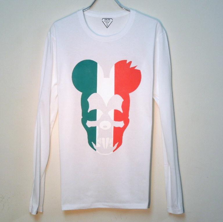 Skull Mouse Long T-shirt Italy Color white