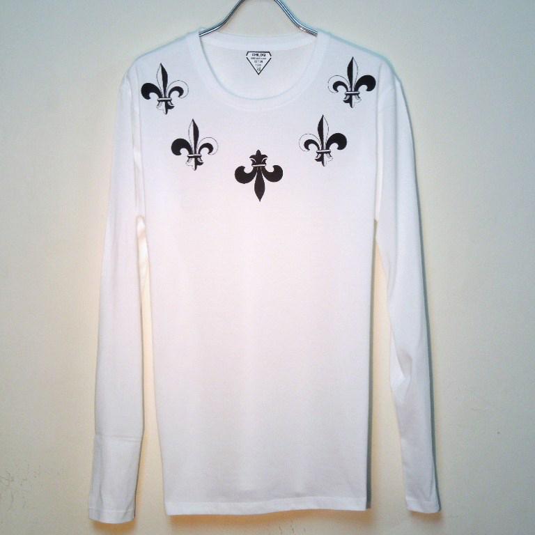 �� Lily emblem Long T-shirt��white