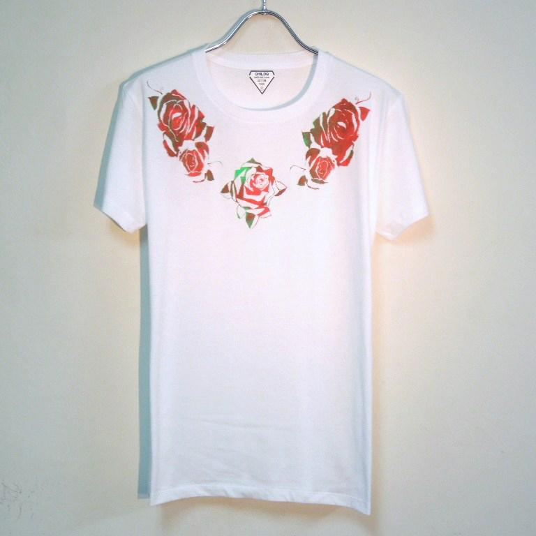 Roses T-shirt  White �� Red