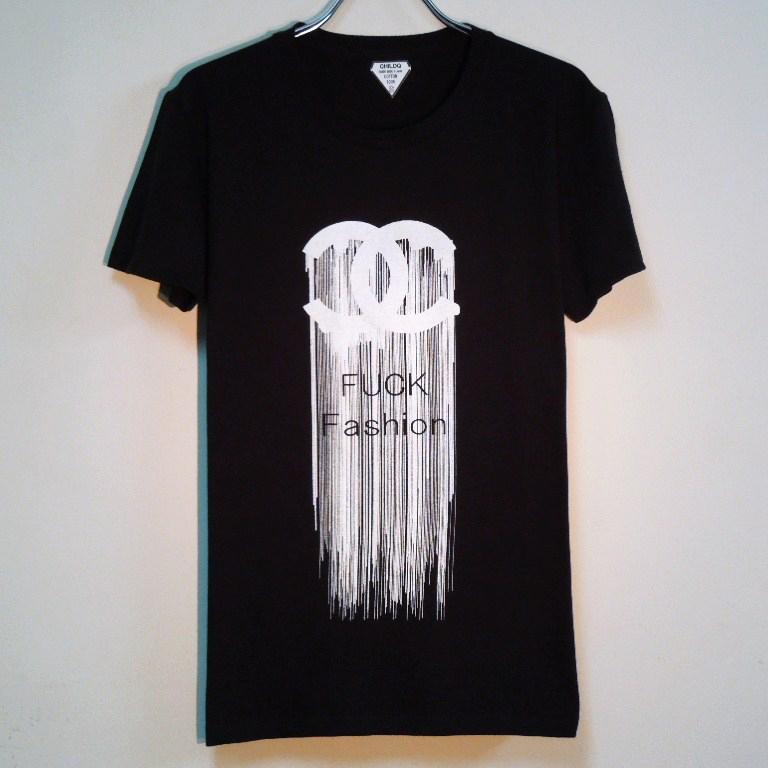 Fuck Fashion waterfall T-shirt Black