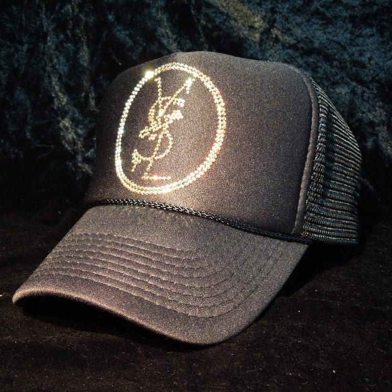Emblem crash melt Swarovski cap Black��Gold