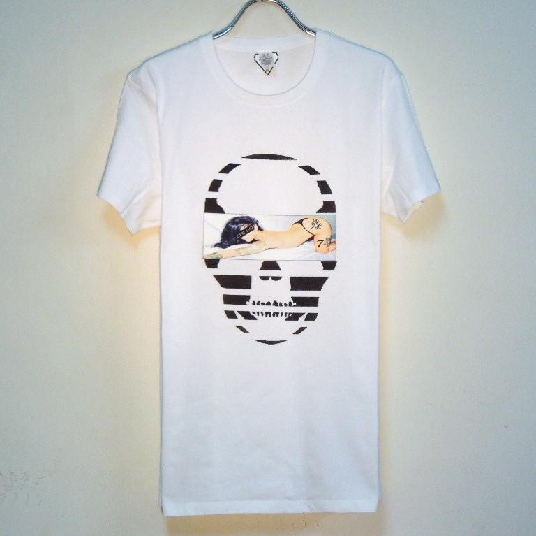 Skull Tattoo Girl NO.�� T-shirt white