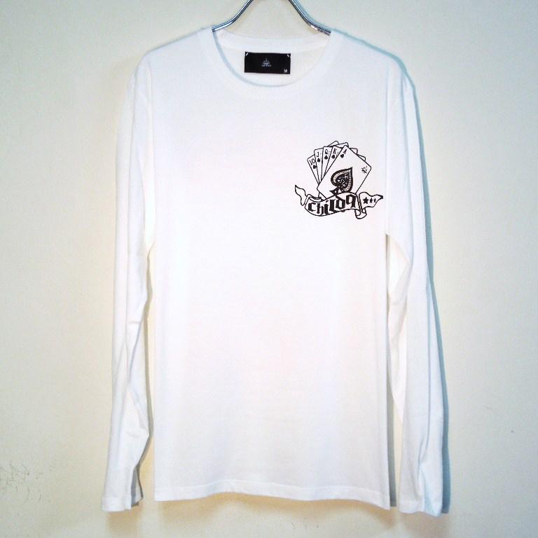 Joker Casino Swarovski��Long T-shirt White