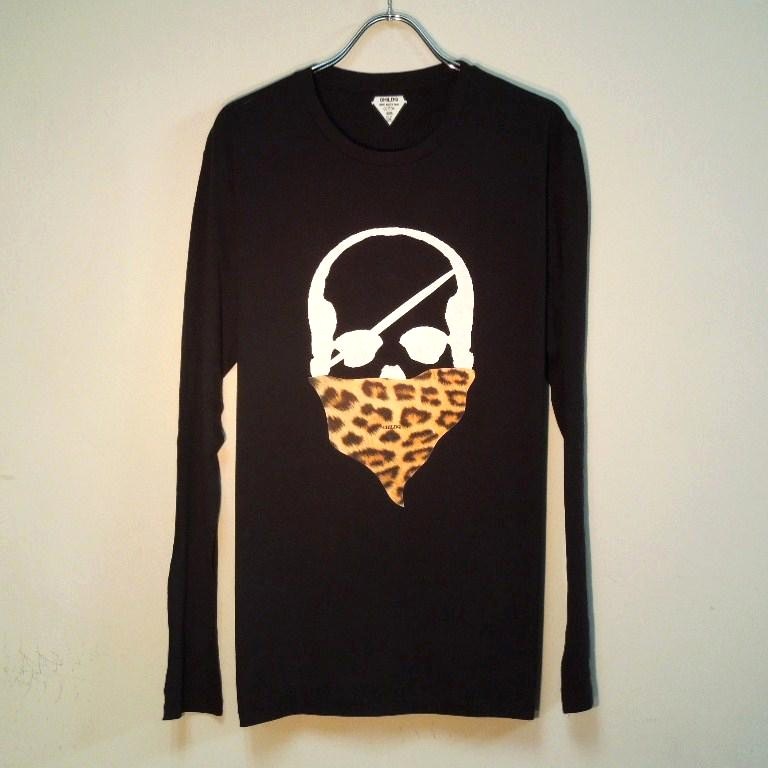 Skull Bandana Leopard Long T-shirt black