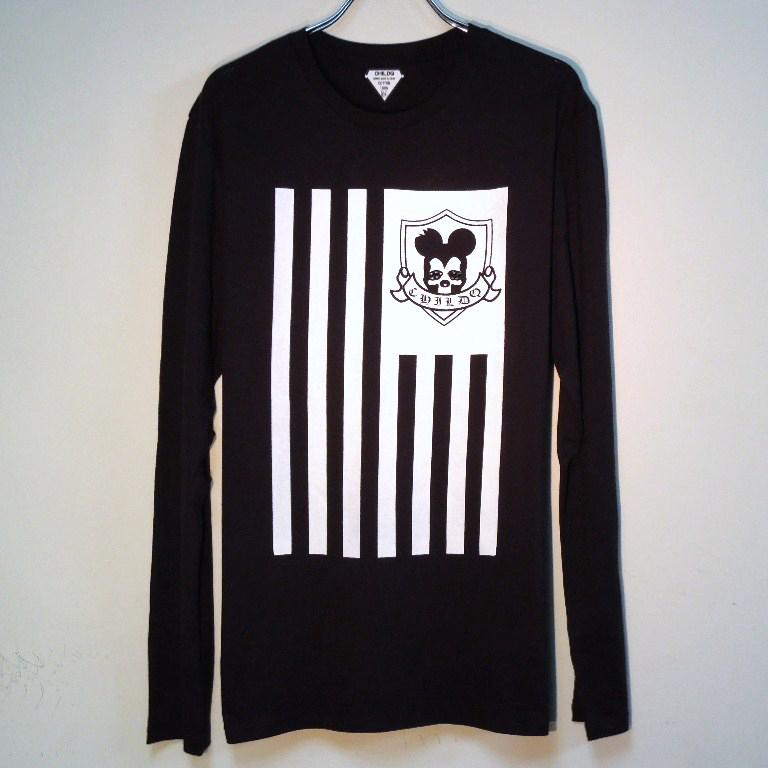 US Skull mouse Swarovski Long T-shirt black