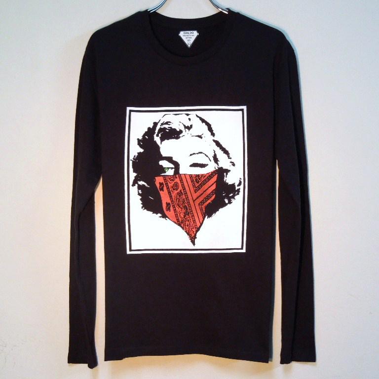 Marilyn bandana Swarovski Long T-shirt black ��Red