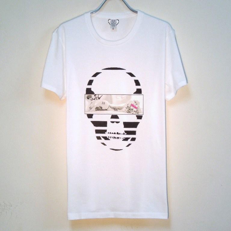 Skull Tattoo Girl NO.���� T-shirt��White