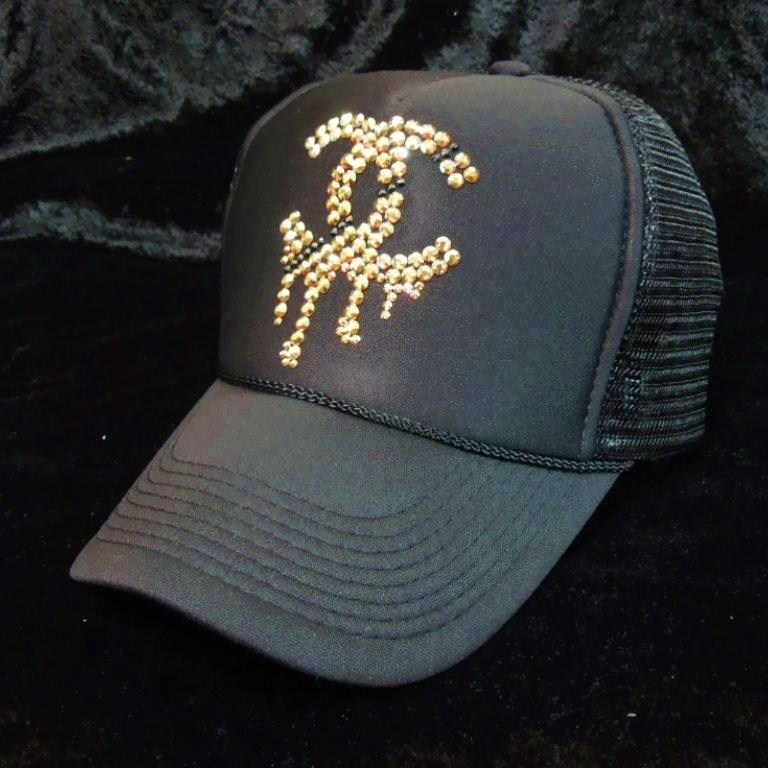 Parody Melting Swarovski cap Black��Gold