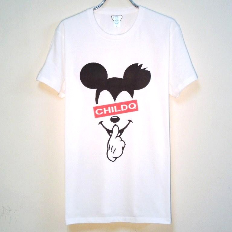 Secret mouse Swarovski T-shirt white �� red