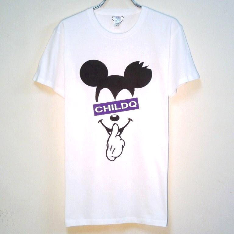 Secret mouse Swarovski T-shirt white ��blue